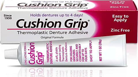 How To Remove Cushion Grip Denture Adhesive From Dentures / Cushion Grip  Tutorial 