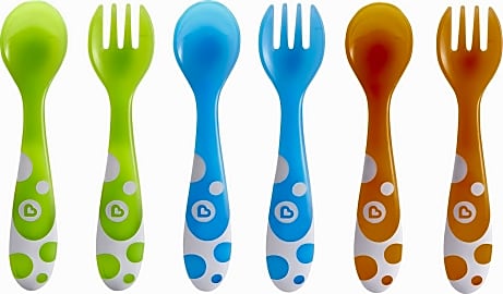 Grabease Baby Spoons Toddler Spoons Baby Silverware Toddler Utensils,  BPA-Free & Phthalate-Free for Baby & Toddler, 1 Set, Navy