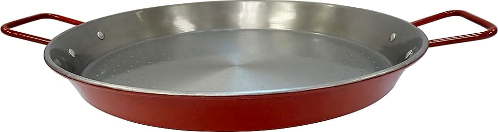 Cuisinart ASP-38CR Non-Stick 15 Paella Pan with Glass Lid Red