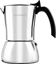 Primula Stainless Steel Stovetop Espresso Maker, 4-6 Cup, Soft Grip Handle