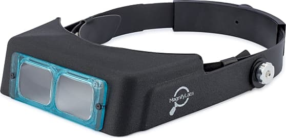 Illuminated Headband Magnifier Visor & 5 Detachable Lenses 1X,1.5X,2X, –  MagniPros