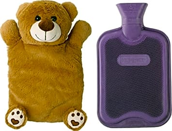 HomeTop Premium Classic Rubber Hot Water Bottle (2 Liters, Blue)