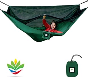 Sunyear Camping Hammock with Removable No See-Um Net, Double