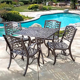 Christopher knight home cast aluminum outdoor dining sale set