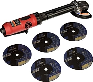 Astro Pneumatic Straight Line Cut off Air Tool with 5 free wheels - AS –