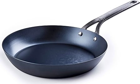 BK Steel Carbon Steel Paella Pan, 15, Cast Iron, Gets Nonstick