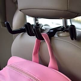 Evelots Car Headrest Seat Hooks-Purse/Grocery Bag-Super Strong Rubber