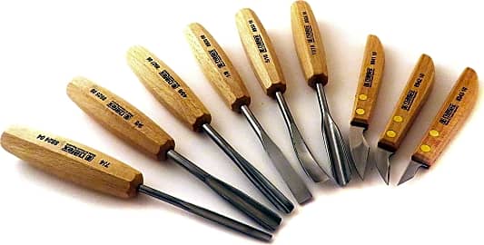 Pfeil Fine Palm Carving Tools Set B - 6 Piece, Fine Palm Carving Tool Sets, Pfeil Woodcarving Chisels, Pfeil Woodcarving Tools, Hand Tools