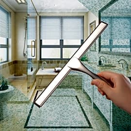 Smart Design Household Squeegee - Non-Slip Grip Handle - Streak Free 10 inch Wide Blade - Cleaning Windows, Showers, Mirrors, Bathroom Floor, Glass