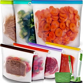 Reusable Silicone Food Bag PACK OF 7 - HomeHero