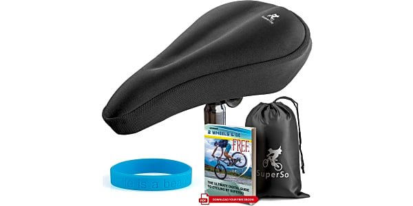 Domain Cycling Bike Seat Cushion - Ultimate Comfort, Fits Indoor, Outdoor  and Most Exercise Bikes, Padded Gel Bike Seat Cover to Make Your Seat