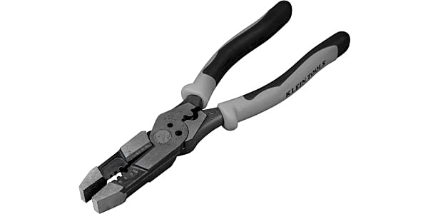 9-1/2 inch Ultra-High Leverage Lineman's Pliers with Fish Tape Puller,  Crimper, and Tether Attachment