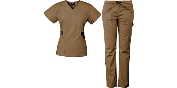 Medgear Womens Scrubs Pants, Utility Style with 7 Pockets and Loop