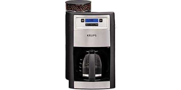 Coffee Machine, Gourmia GCM4700 Coffee Maker With Built In Grinder,  Programmable 10 Cup Automatic Drip, Glass Carafe, LED Display