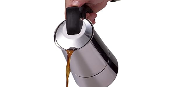 Primula 6-Cup Stovetop Espresso Maker with Silicone Handle, Silver
