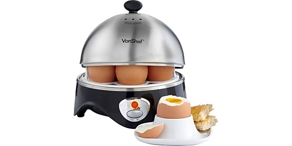 Egg Cooker with Built-In Timer, Poaching Tray - 25500