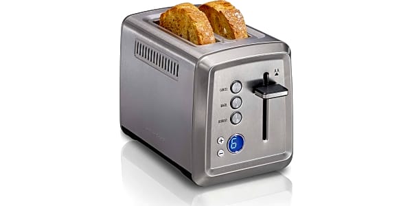 Keenstone WT-330 Toasters 2 Slice Retro Stainless Steel Toasters with  Bagel, Cancel, Defrost Function and 6 Bread Shade Settings Bagel