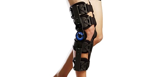 Orthomen Hinged Knee Brace, Post Op Knee Brace for Recovery Stabilization,  ACL, MCL and PCL Injury, One Size