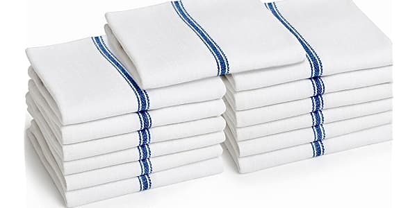 Linen and Towel Flour Sack Dish Towels 130 Thread Count Ring Spun Cotton  Large 28x28 12-Pack Kitchen Dish Towels Natural - Kitchen Towel, Hand