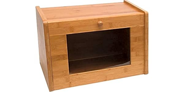 Solid Wood Bread Box with Drawer from DutchCrafters Amish Furniture