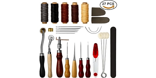 Leather Tools Leather Craft DIY Leather Working Tools Leather Working Kit Leather  Making Tools Craft Sewing Kit Leather Kit Binding Tools 