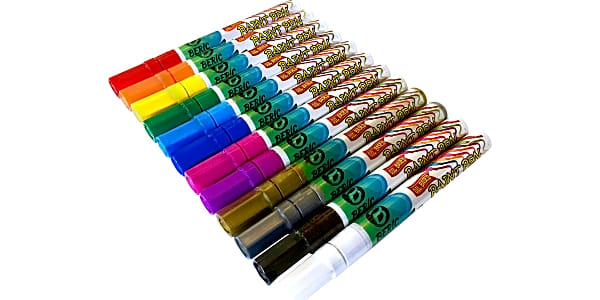  PaintMark Quick-Dry Paint Pens - Write On Anything! Rock, Wood,  Glass, Ceramic & More! Low-Odor, Oil-Based, Medium-Tip Paint Markers (15  Pack) : Everything Else