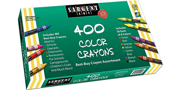 Crayola Full-Size Crayons, Assorted 4-Colors, RED, BLUE, GREEN AND YELLOW,  Great for Party Favors, Restaurants and More, 12 Packs of 4, 48 Crayons