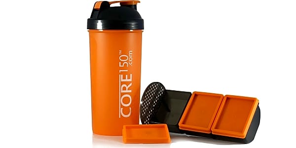 GOMOYO [2 Pack] 20-Shaker Bottle with Attachable Storage