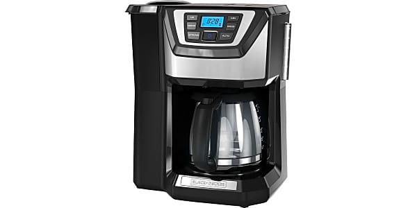 Coffee Machine, Gourmia GCM4700 Coffee Maker With Built In Grinder,  Programmable 10 Cup Automatic Drip, Glass Carafe, LED Display