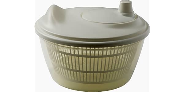 Salad Spinner, Vegetable Washer with Bowl, Anti-Wobble Tech, Lockable Colander Basket and Lid with Pull Cord Swtroom, White