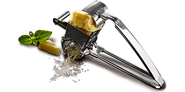 Restaurant Cheese Grater - Handheld Rotary Cheese Grater - Cheese,  Vegetable, Nut Grater - Steel Kitchen Shredder for Right- and Left-Handed  Cooks