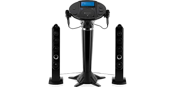 VeGue Karaoke Machine with Bluetooth Speaker, 2 Wireless Microphones, 8'  Subwoofer - Perfect for Christmas Party, Wedding, Gathering