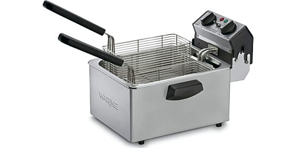 Bioexcel Two-Tank Outdoor Deep Fryer- Stainless Steel Baskets & Lids