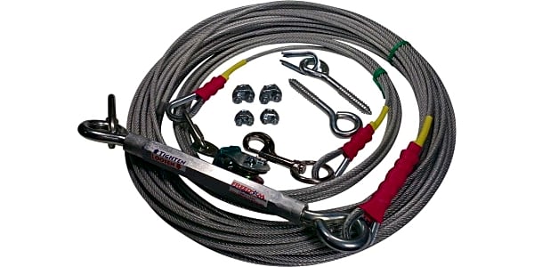 Freedom aerial dog run cable sales