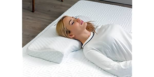 Cr sleep memory foam contour pillow for neck pain sales