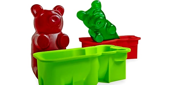  2 Unique Extra Large Gummy Silicone Bear Molds - 2 Big Molds +  2 Bonus Droppers (1 Inch Super Cute Bears) These Jello, Candy or Chocolate  Molds are Made of Durable