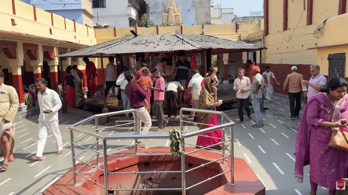 Sacred stone shrine and holy well of Mahamrityunjay Mahadev Temple Varanasi
