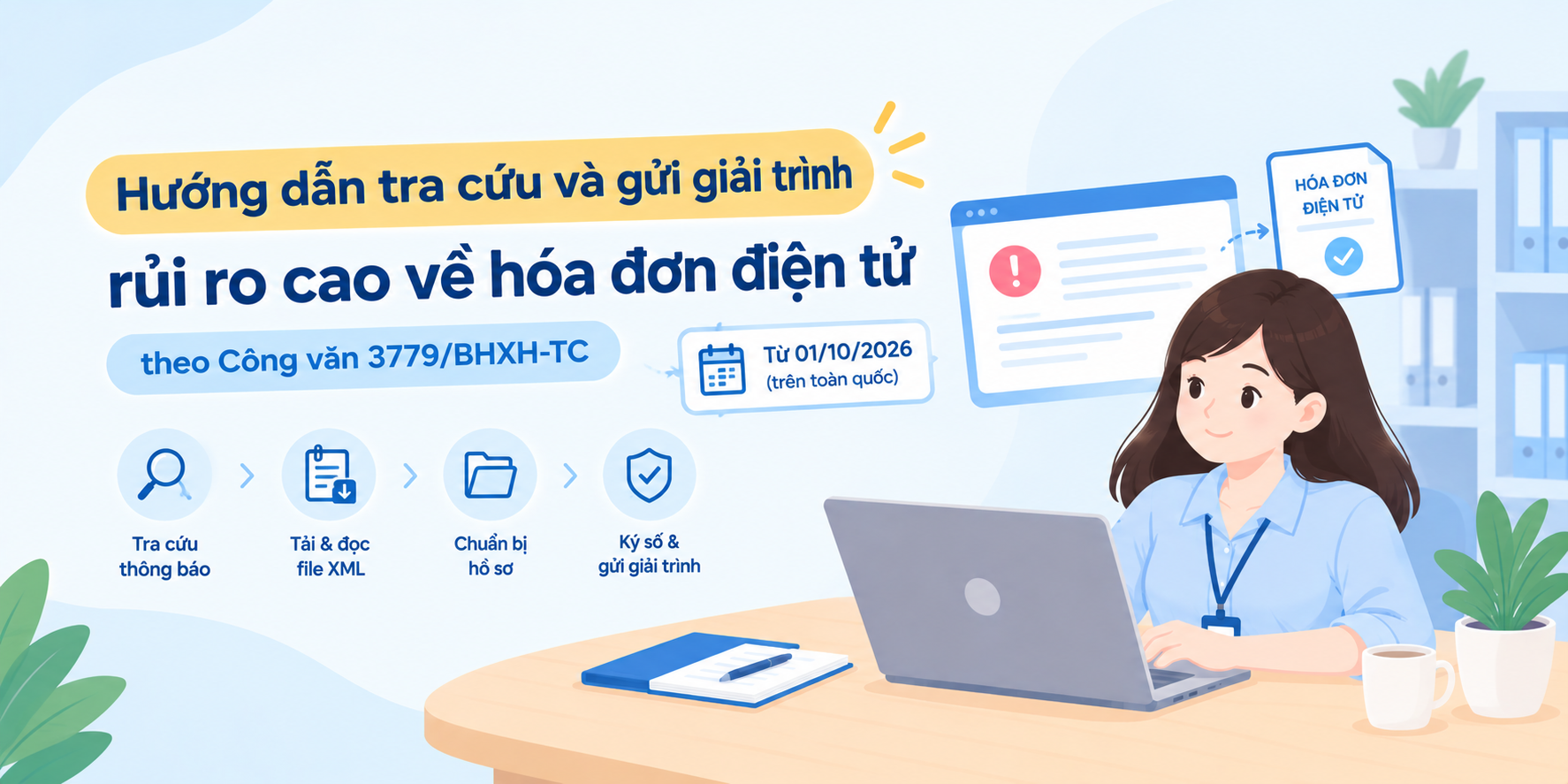 Hướng dẫn tra cứu và gửi giải trình rủi ro cao về hóa đơn điện tử năm 2026