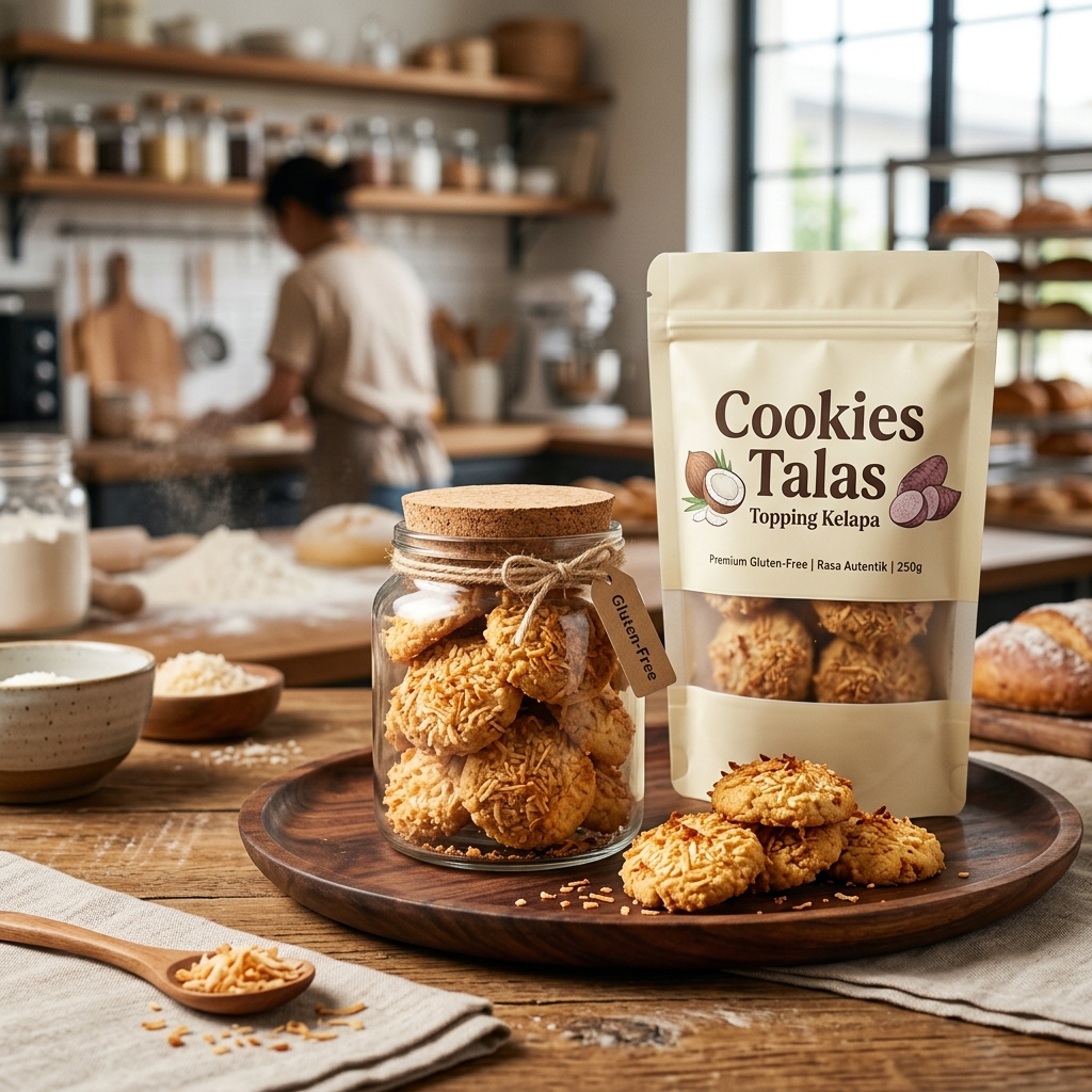 Cookies Talas Kombinasi Kelapa