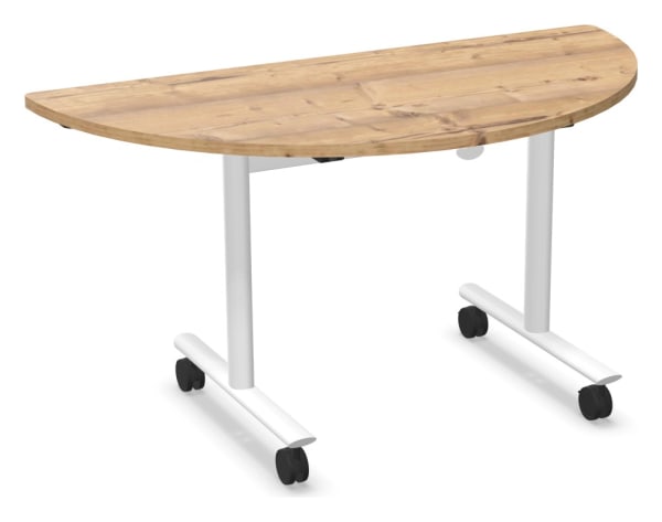 Table demi-lune à plateau abattant - Solution