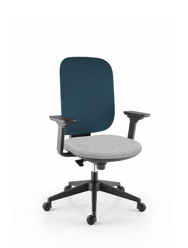 Fauteuil haut dossier tissu Spazio, accotoirs 3D - Alaia by Sokoa