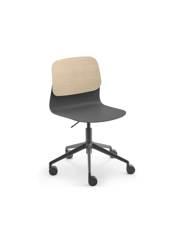 Chaise giratoire, assise et dossier PP - Klik