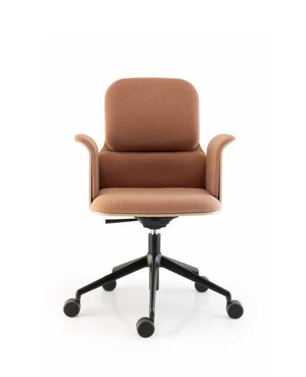 Fauteuil coque bois, mécanisme basculant, patins - Bero