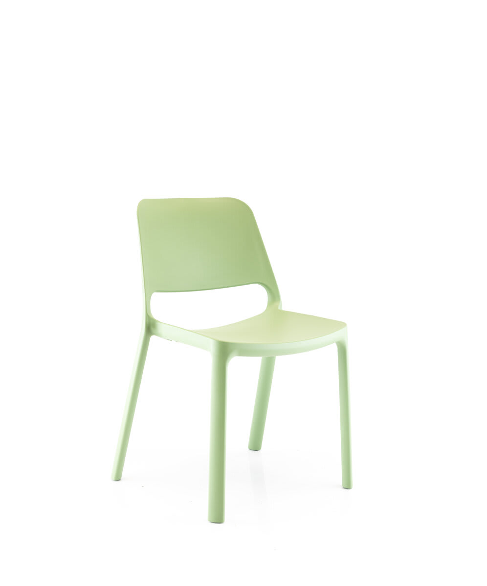Chaise 4 pieds, polypropylène 100% recyclé, vendue par lot de 4 - Maike