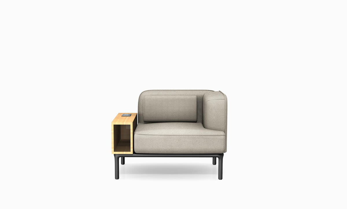 Fauteuil avec tablette de rangement bois et électrification possible - Rhune