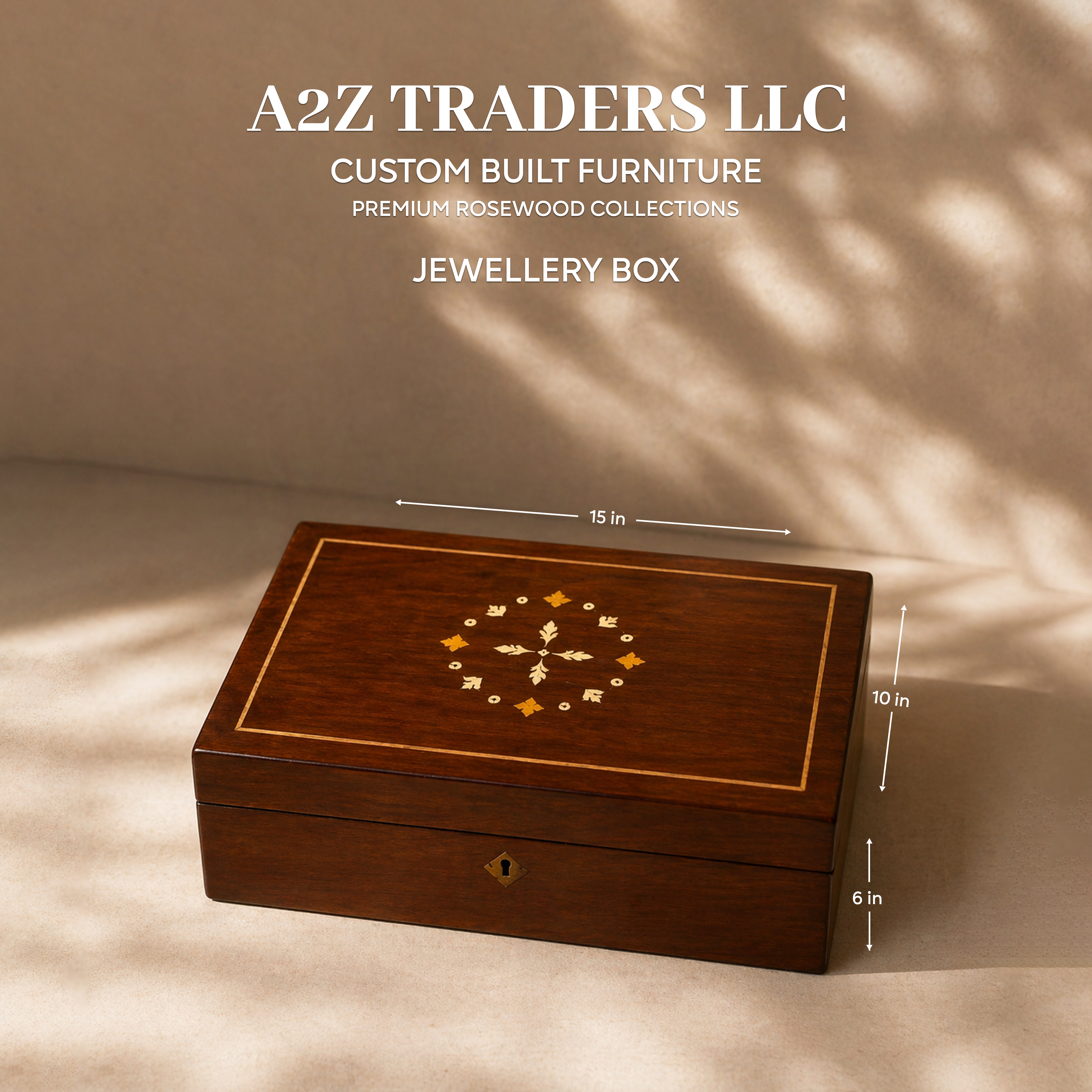 Luxury Rosewood Jewelry Box