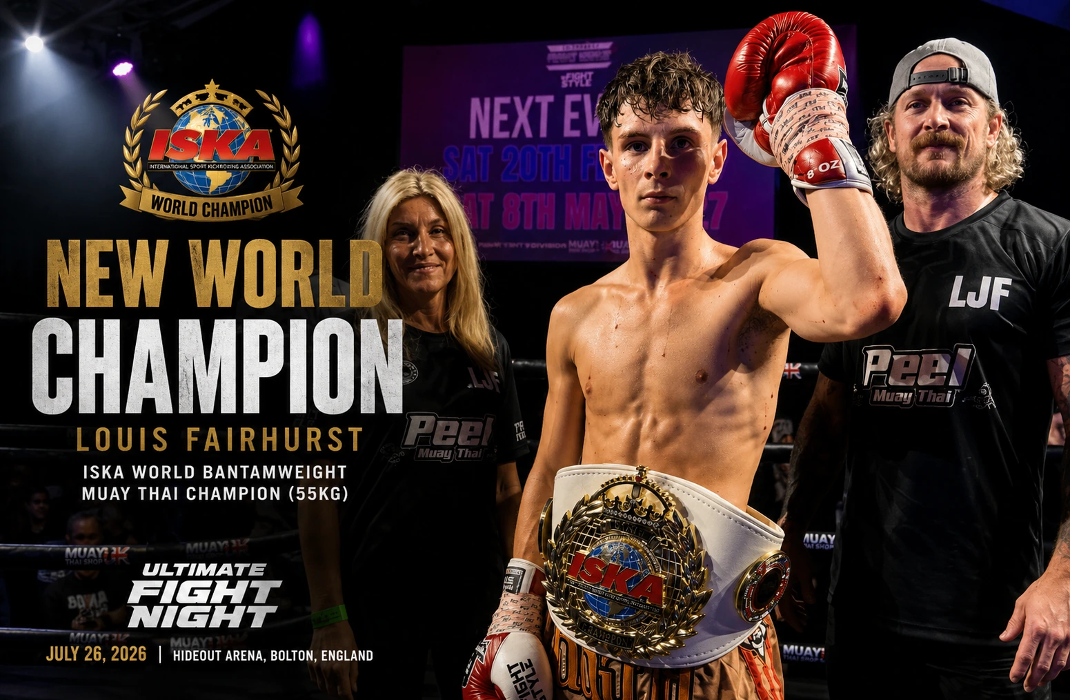 ISKA UK Crowns New World Bantamweight Muay Thai Champion