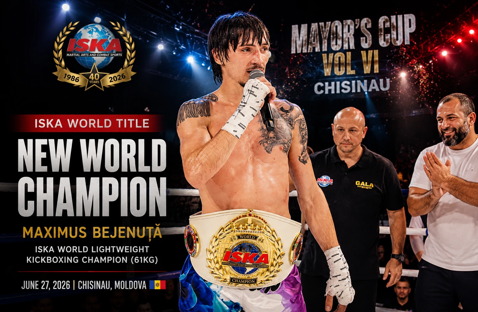 ISKA Moldova Crowns New World Lightweight Kickboxing Champion