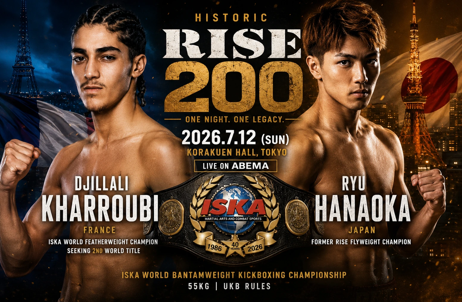 Historic RISE 200 to Feature ISKA World Bantamweight Championship