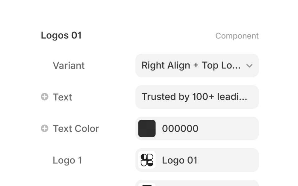 Editing Component variables in the Framer editor panel